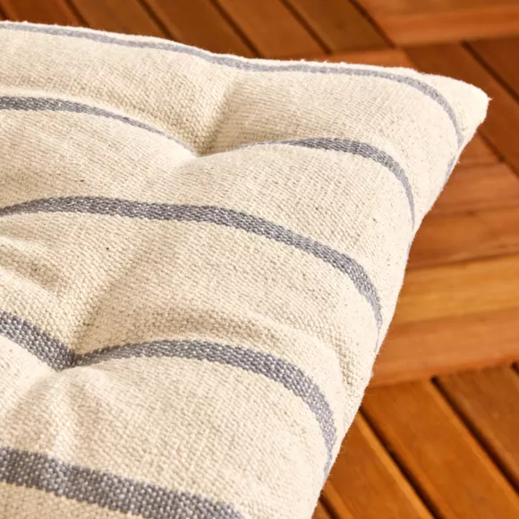 Eminza Coussin De Chaise Extérieur Toile De Coton (40 X 40 Cm) Ocealys Gris Anthracite