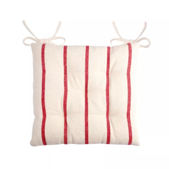 Eminza Coussin De Chaise Extérieur Toile De Coton (40 X 40 Cm) Ocealys Rouge