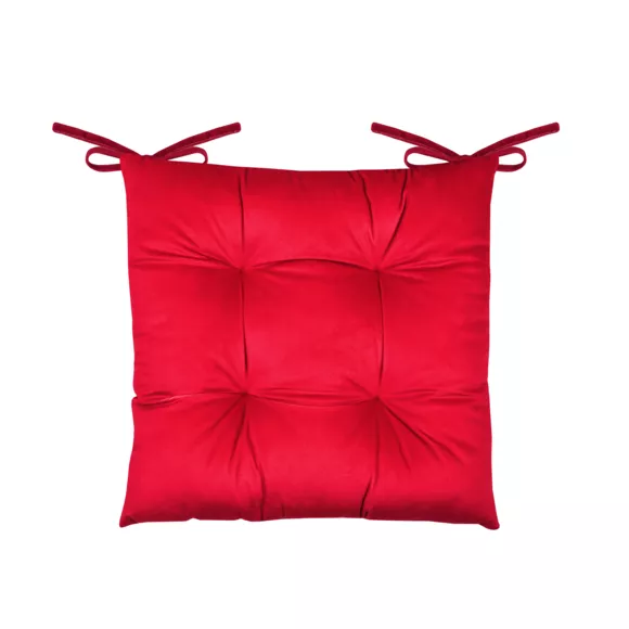 Eminza Coussin De Chaise Noël Carré Velours (38 X 38 Cm) Harold Bordeaux