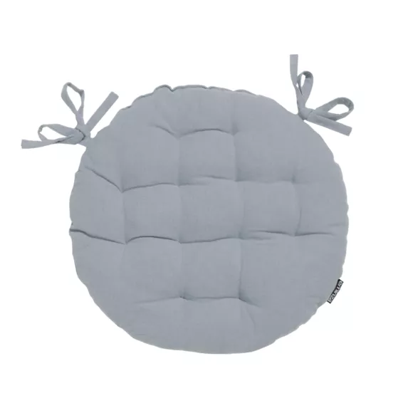 Eminza Coussin De Chaise Rond Coton (40 Cm) Pixel Gris