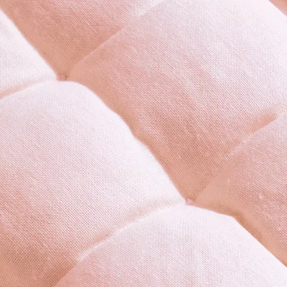 Eminza Coussin De Chaise Rond Coton (40 Cm) Pixel Rose Poudré