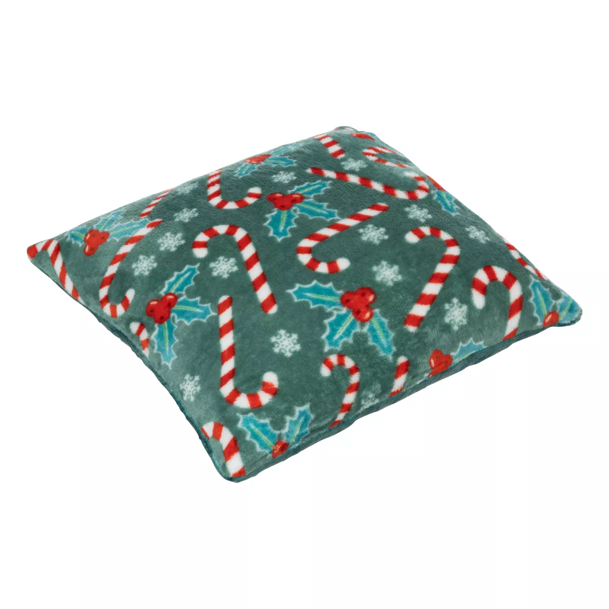 eminza Coussin de Noël carré (40 cm) Houx et sucre d'orge