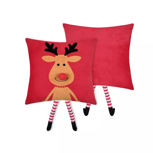 Eminza Coussin De Noël Carré Velours (45 X 45 Cm) Edgard Renne Caramel