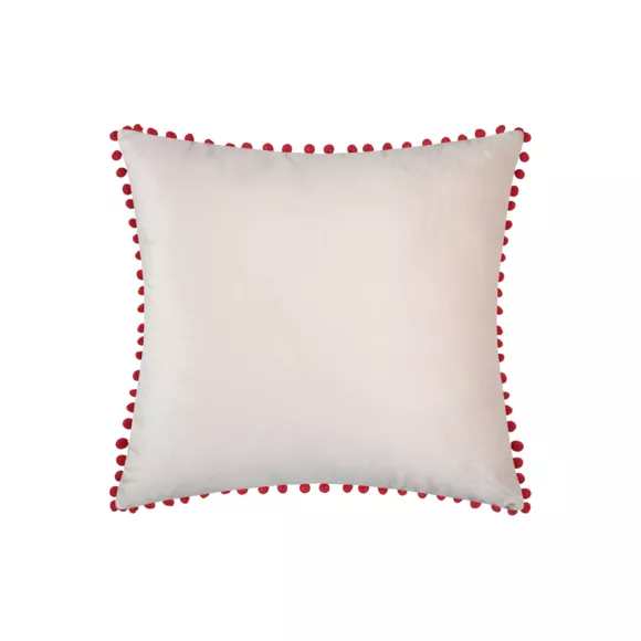 Eminza Coussin De Noël Carré Velours (45 X 45 Cm) Lucien Rouge