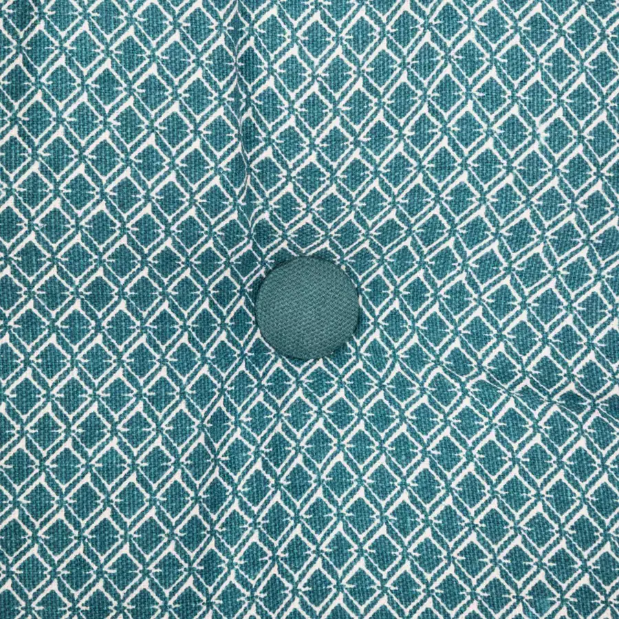 Eminza Coussin De Sol Carré Coton (40 X 40 Cm) Otto Bleu Canard