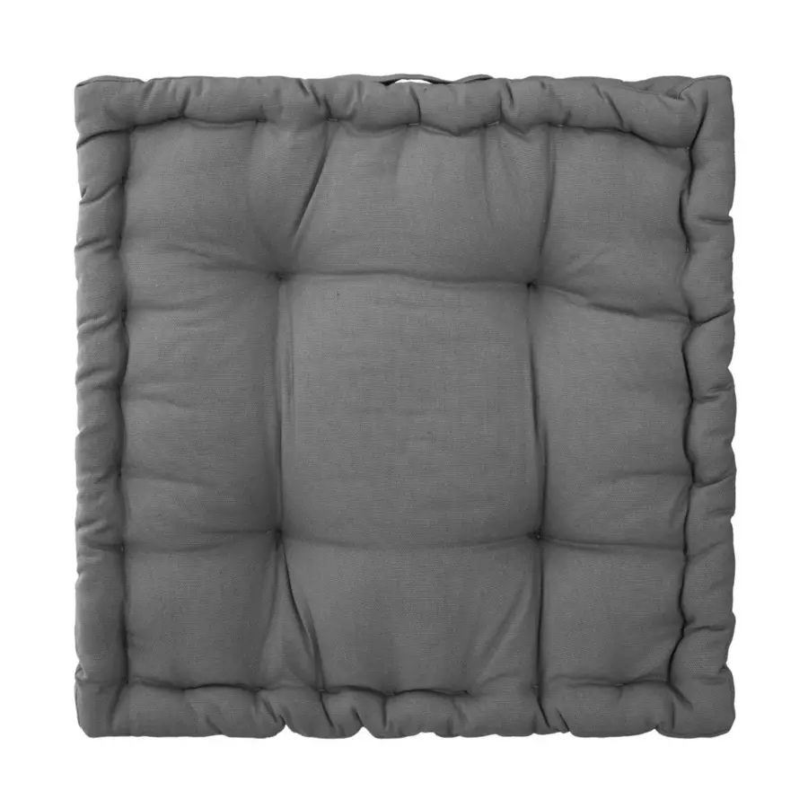 Eminza Coussin De Sol Carré Coton (40 X 40 Cm) Otto Gris