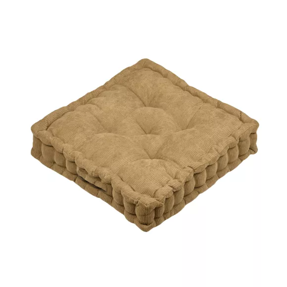 Eminza Coussin De Sol Carré Velours (45 X 45 Cm) Dandy Camel