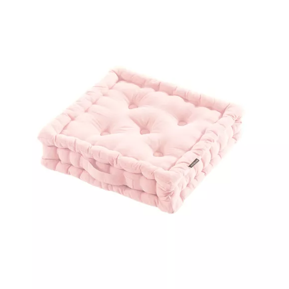 Eminza Coussin De Sol Coton (40 X 40 Cm) Pixel Rose Poudré