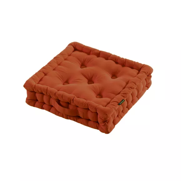 Eminza Coussin De Sol Coton (40 X 40 Cm) Pixel Terracotta