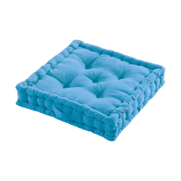 Eminza Coussin De Sol Coton (50 X 50 Cm) Pixel Bleu Turquoise