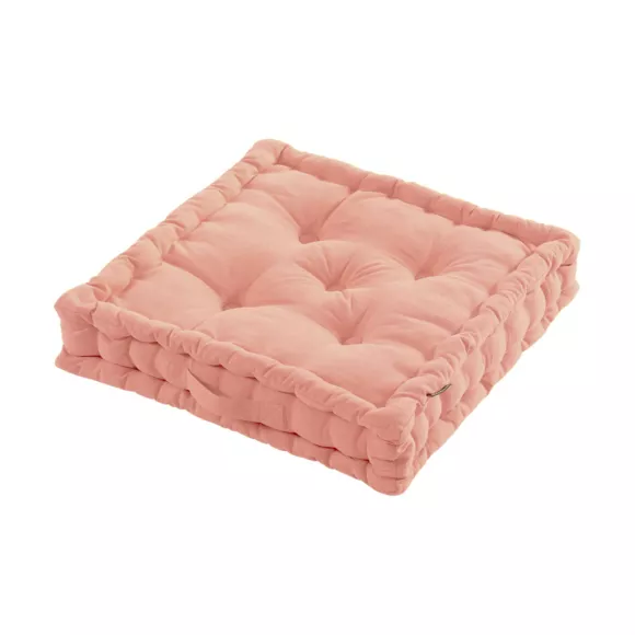 Eminza Coussin De Sol Coton (50 X 50 Cm) Pixel Rose Pêche