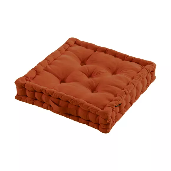 Eminza Coussin De Sol Coton (50 X 50 Cm) Pixel Terracotta