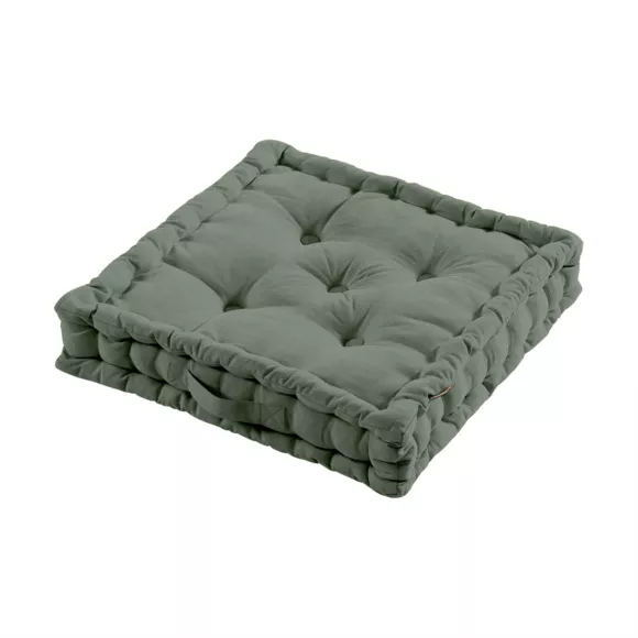 Eminza Coussin De Sol Coton (50 X 50 Cm) Pixel Vert Kaki