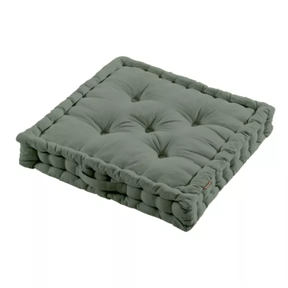 Eminza Coussin De Sol Coton (60 X 60 Cm) Pixel Vert Kaki