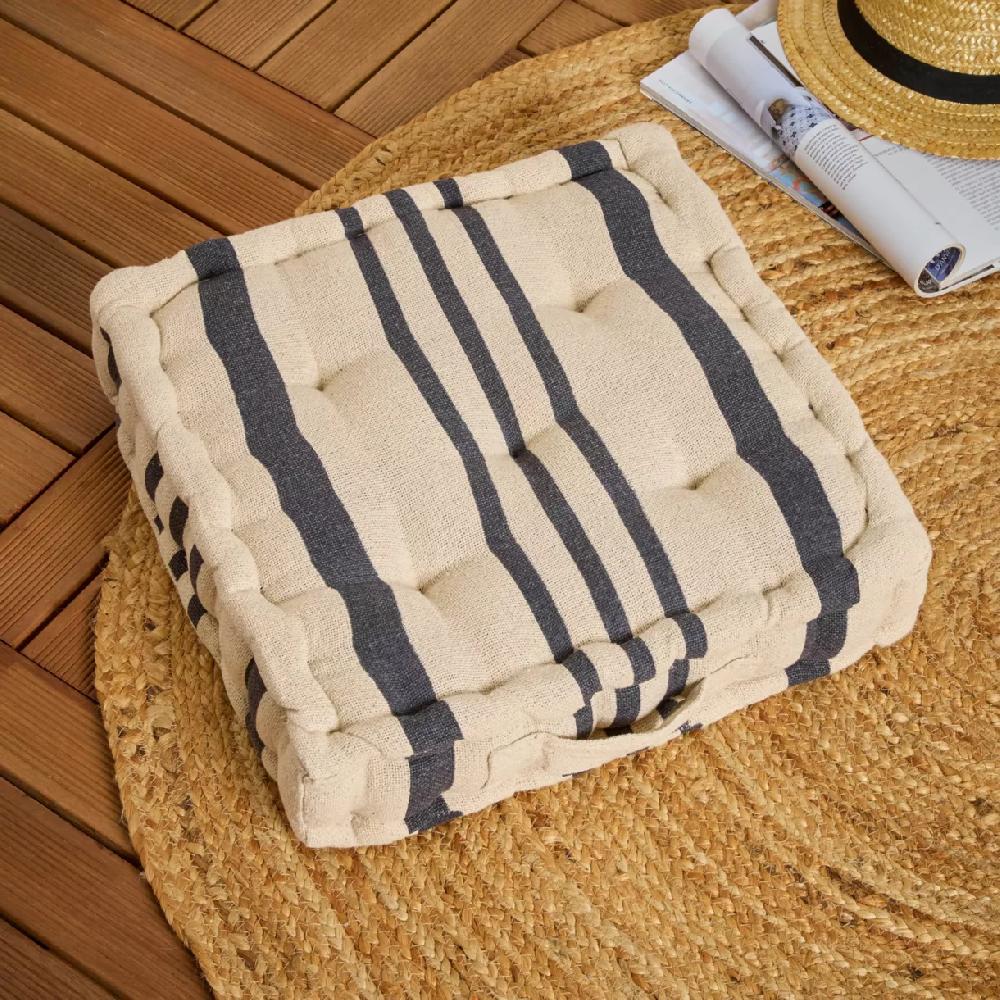 eminza Coussin de sol extérieur (45 x H10 cm) Nautira Gris ardoise