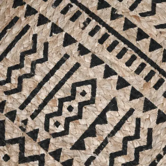 Eminza Coussin De Sol Extérieur Jute (60 X H10 Cm) Otis Noir