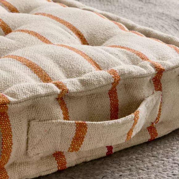 Eminza Coussin De Sol Extérieur Toile De Coton (45 X 45 Cm) Ocealys Corail