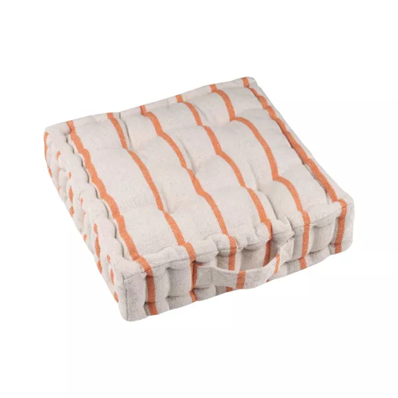 Eminza Coussin De Sol Extérieur Toile De Coton (45 X 45 Cm) Ocealys Corail