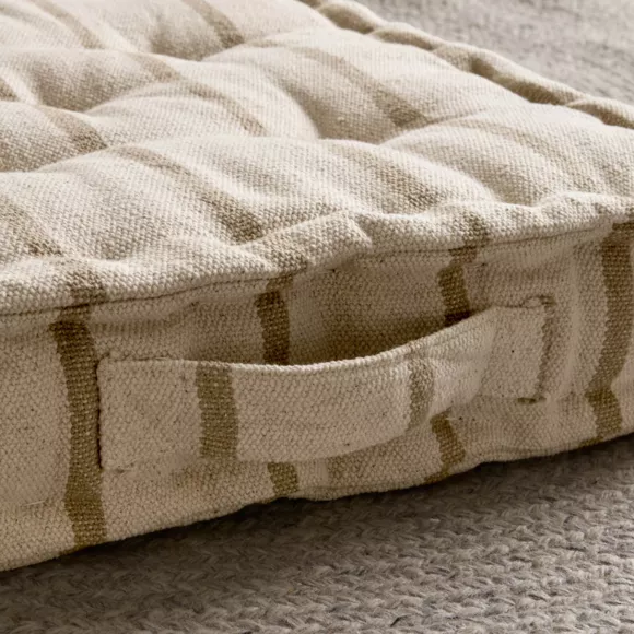 Eminza Coussin De Sol Extérieur Toile De Coton (45 X 45 Cm) Ocealys Beige