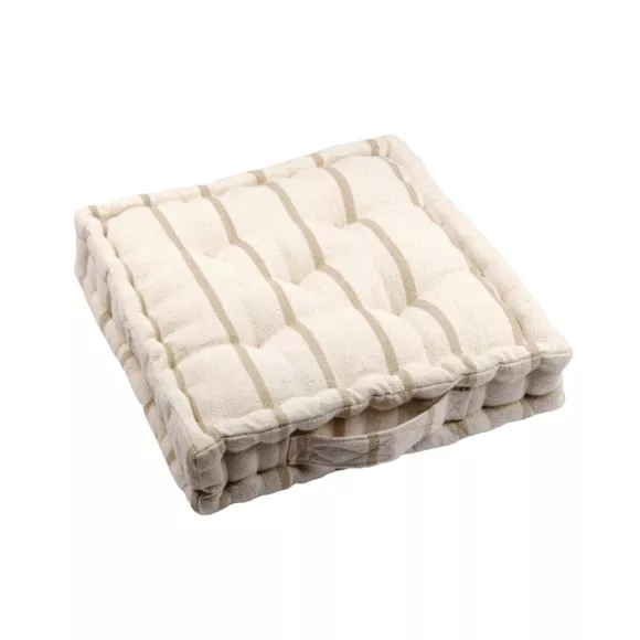 Eminza Coussin De Sol Extérieur Toile De Coton (45 X 45 Cm) Ocealys Beige