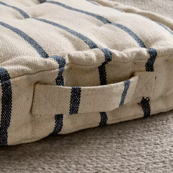 Eminza Coussin De Sol Extérieur Toile De Coton (45 X 45 Cm) Ocealys Bleu Marine