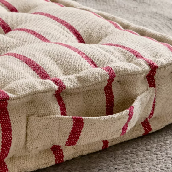 Eminza Coussin De Sol Extérieur Toile De Coton (45 X 45 Cm) Ocealys Rouge