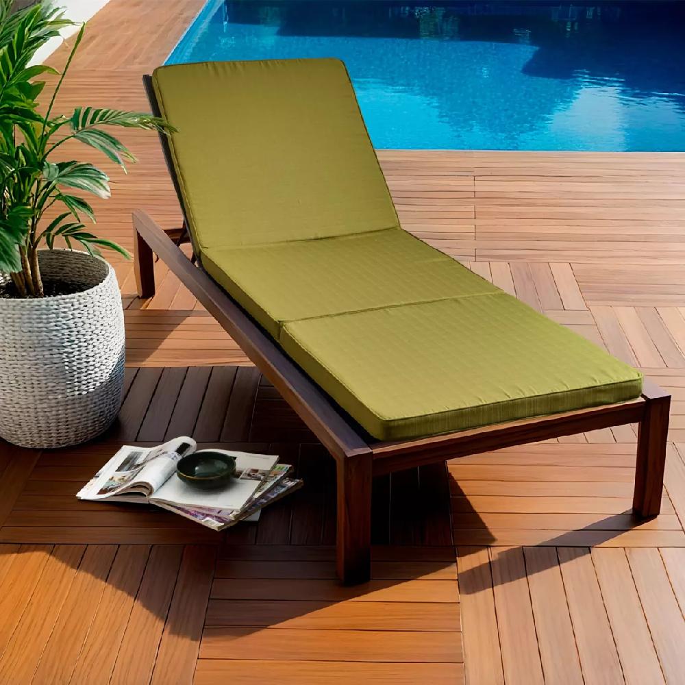 eminza Coussin de transat déhoussable (190 x 60 cm) Sunset Vert olive