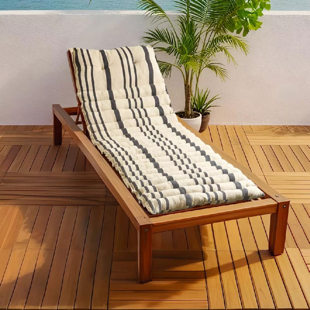 eminza Coussin de transat enroulable (180 x 60 cm) Nautira Gris ardoise