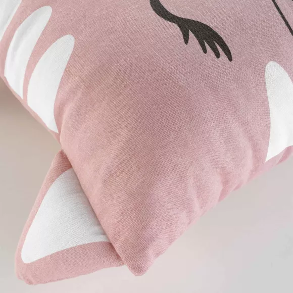 Eminza Coussin Enfant Carré (40 X 40 Cm) Chatchat Rose