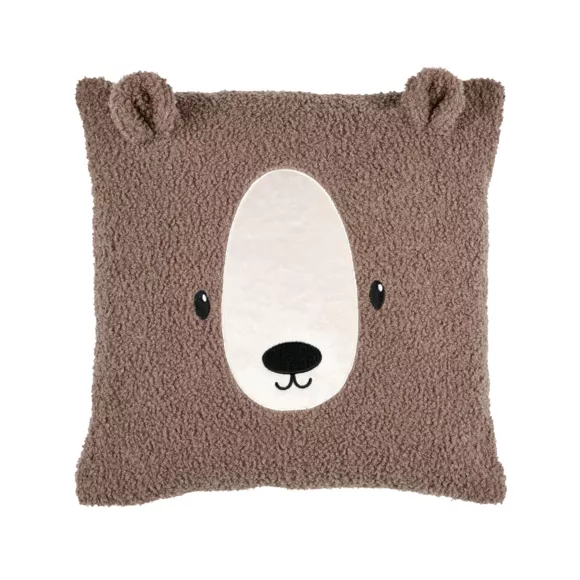 Eminza Coussin Enfant Carré (40 X 40 Cm) Gabin Marron
