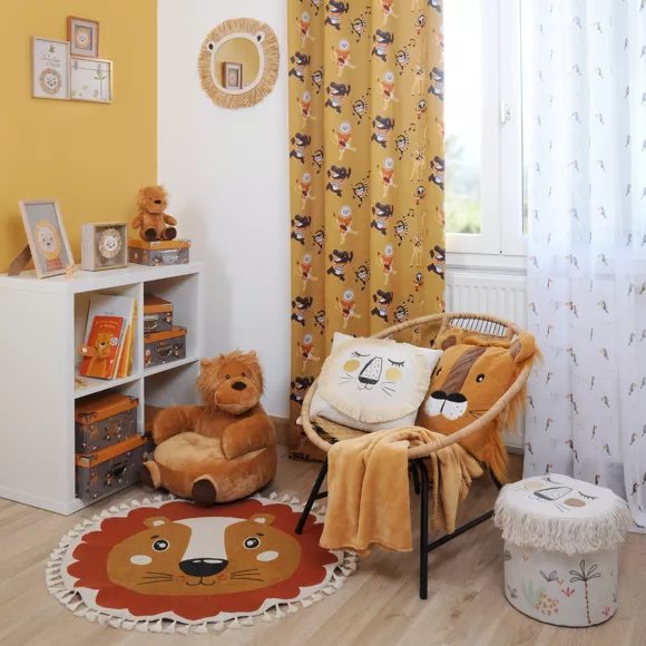 Eminza Coussin Enfant Carré (40 X 40 Cm) Zimba Marron