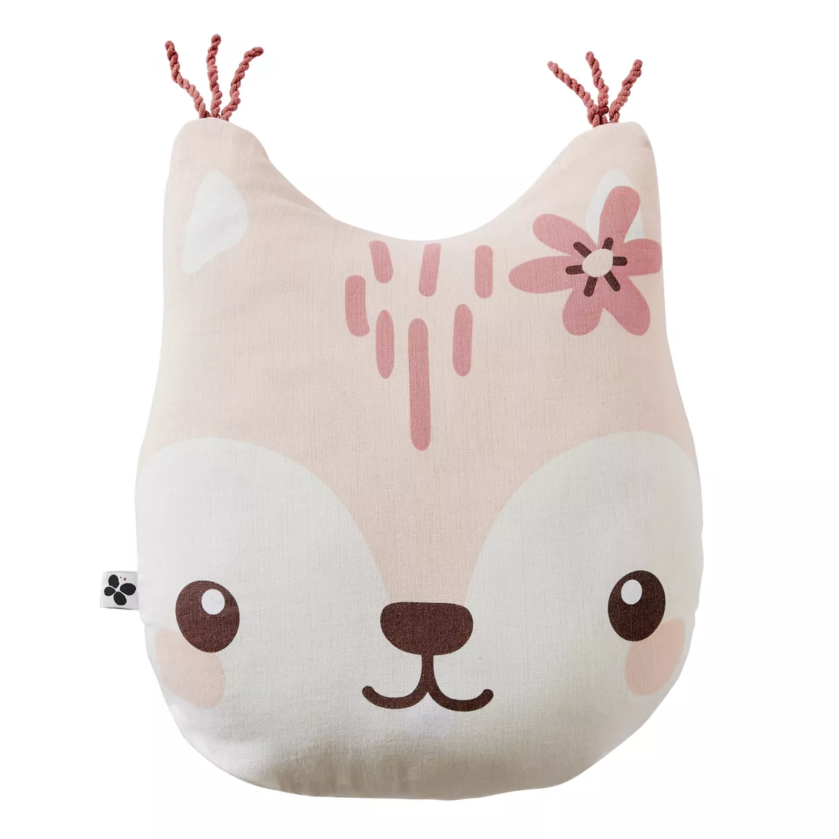 eminza Coussin enfant Ecureuil gaze de coton (40 x 45 cm) Tamia Rose