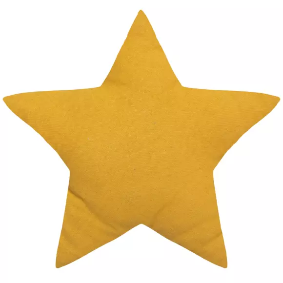 Eminza Coussin Enfant Etoile (40 Cm) Berlingot Jaune Ocre