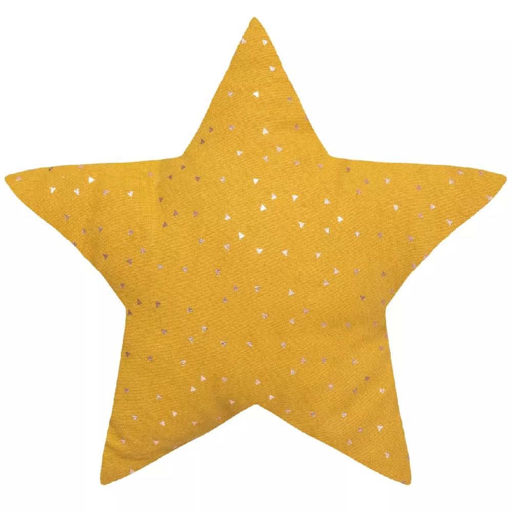eminza Coussin enfant Etoile (40 cm) Berlingot Jaune ocre