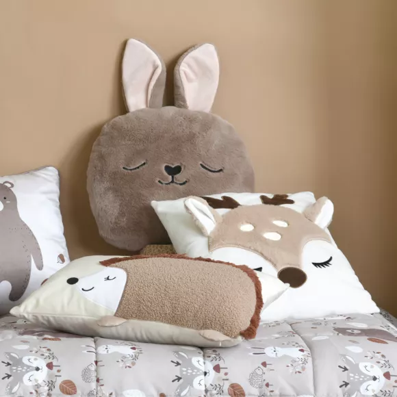 Eminza Coussin Enfant Rectangulaire (30 X 50 Cm) Gabin Taupe