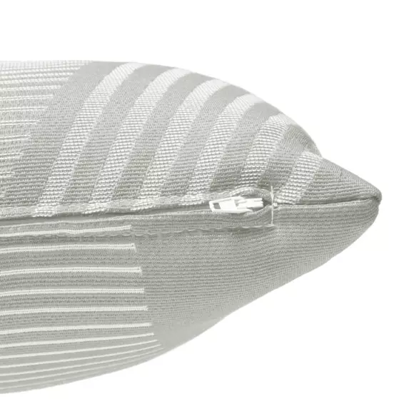 Eminza Coussin Extérieur Carré (40 X 40 Cm) Jacquard Gris Clair