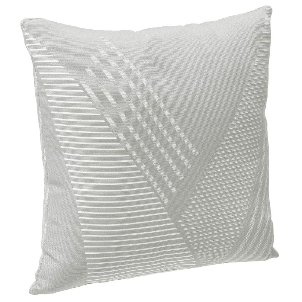 eminza Coussin extérieur carré (40 x 40 cm) Jacquard Gris clair