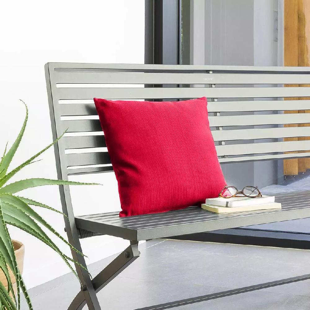 eminza Coussin extérieur carré (40 x 40 cm) Korai Rouge grenade