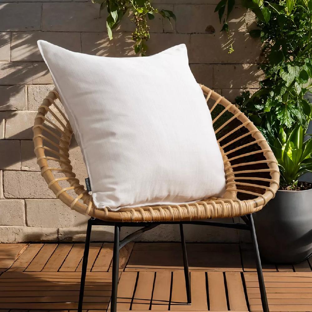 eminza Coussin extérieur carré (60 x 60 cm) Sunset Ecru