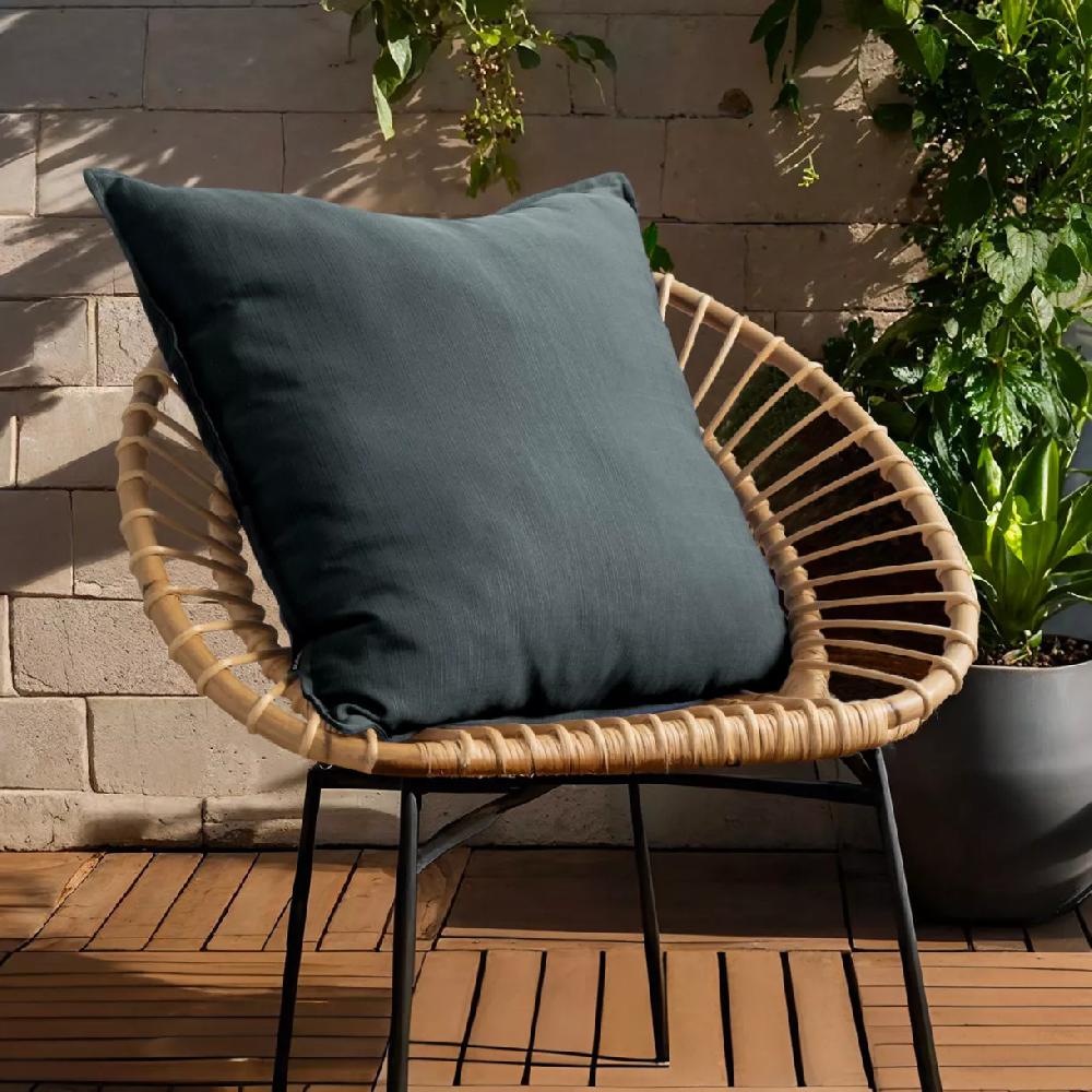 eminza Coussin extérieur carré (60 x 60 cm) Sunset Gris anthracite