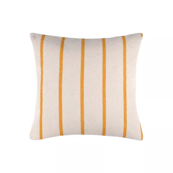 Eminza Coussin Extérieur Carré Toile De Coton (50 X 50 Cm) Ocealys Jaune Moutarde
