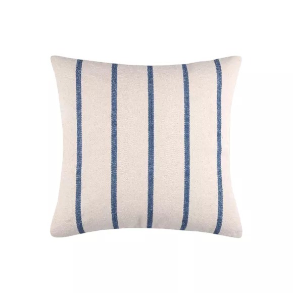 Eminza Coussin Extérieur Carré Toile De Coton (50 X 50 Cm) Ocealys Bleu Marine
