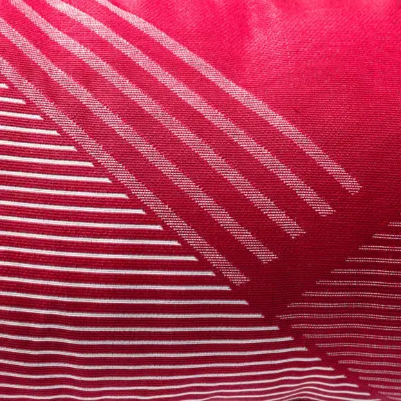 Eminza Coussin Extérieur Rectangulaire (30 X 50 Cm) Jacquard Rouge Grenade