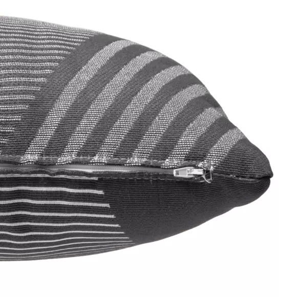 Eminza Coussin Extérieur Rectangulaire (30 X 50 Cm) Jacquard Gris Ardoise