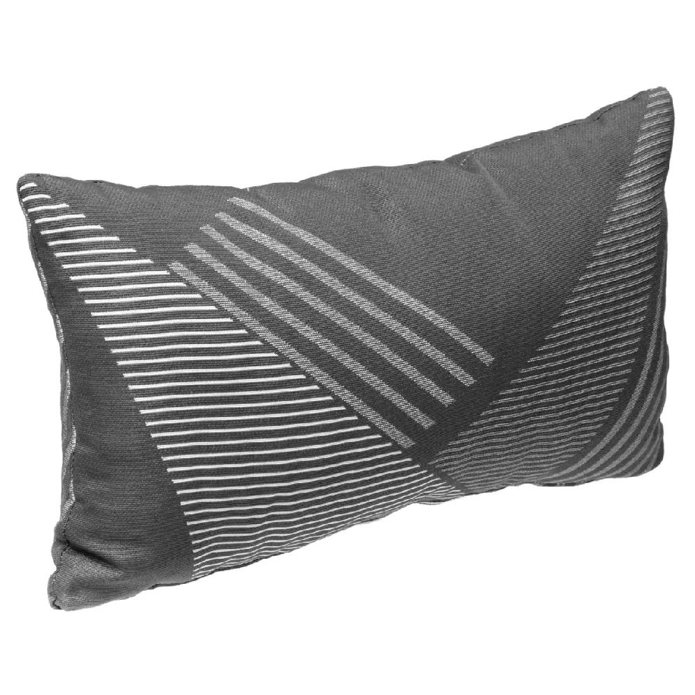 eminza Coussin extérieur rectangulaire (30 x 50 cm) Jacquard Gris ardoise