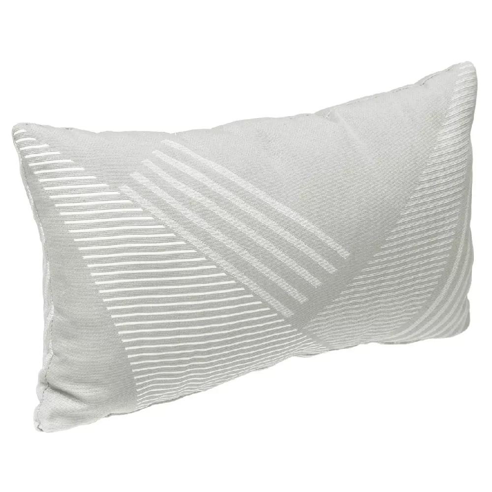 eminza Coussin extérieur rectangulaire (30 x 50 cm) Jacquard Gris clair