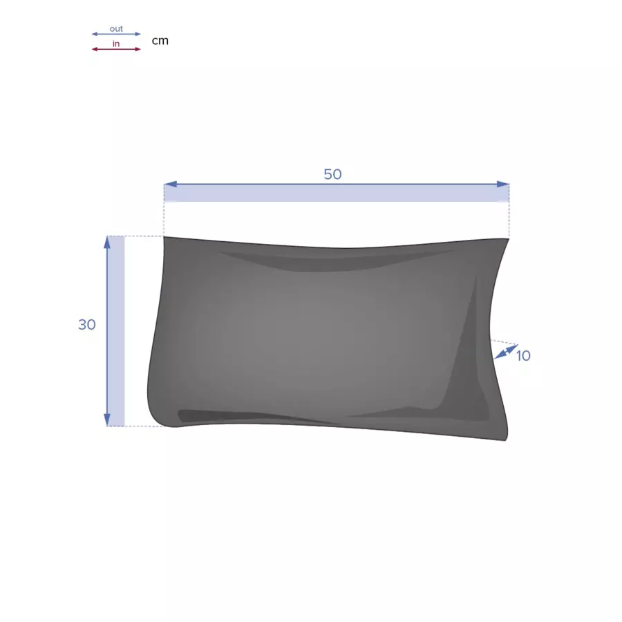 Eminza Coussin Extérieur Rectangulaire (30 X 50 Cm) Korai Gris Ardoise