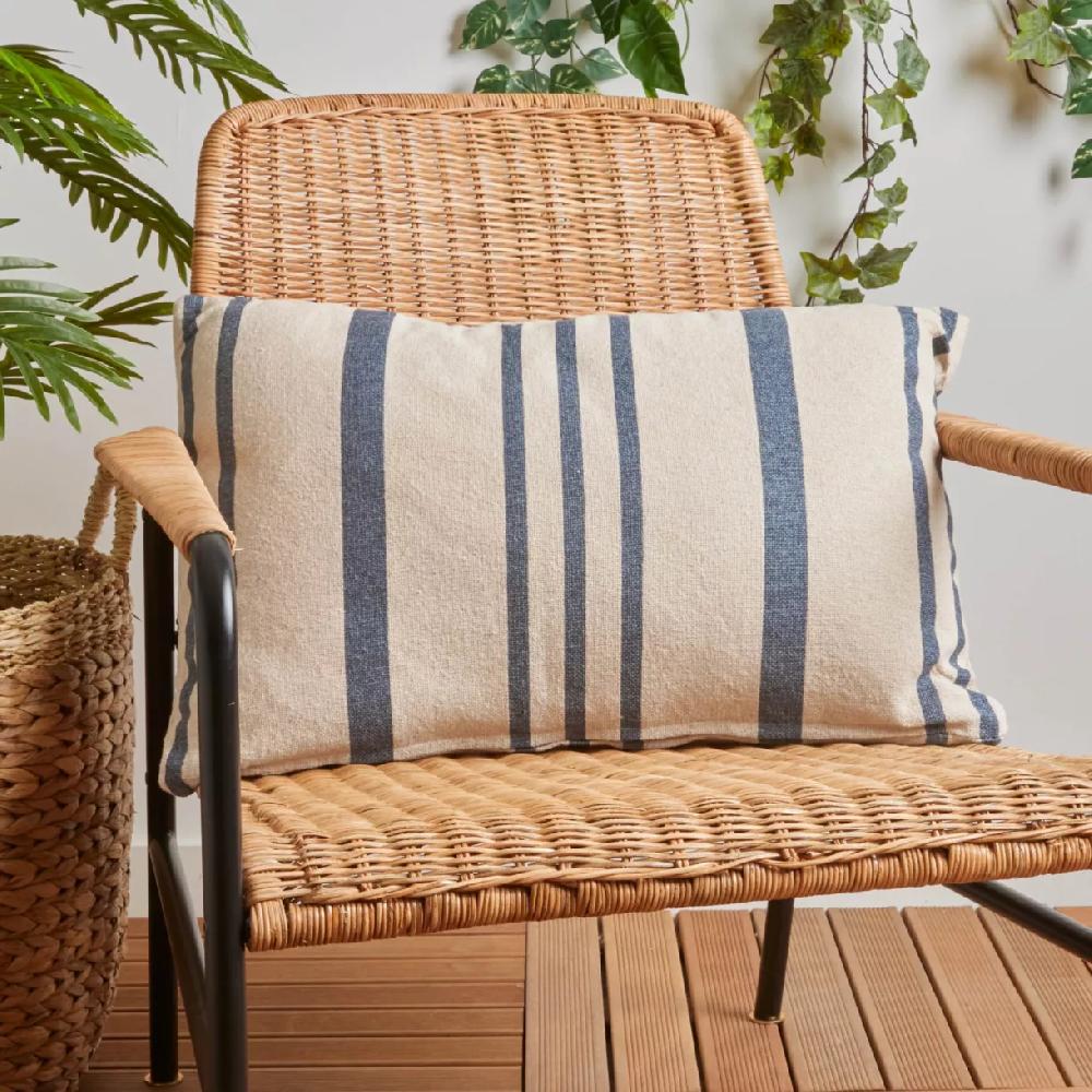 eminza Coussin extérieur rectangulaire (40 x 60 cm) Nautira Bleu marine