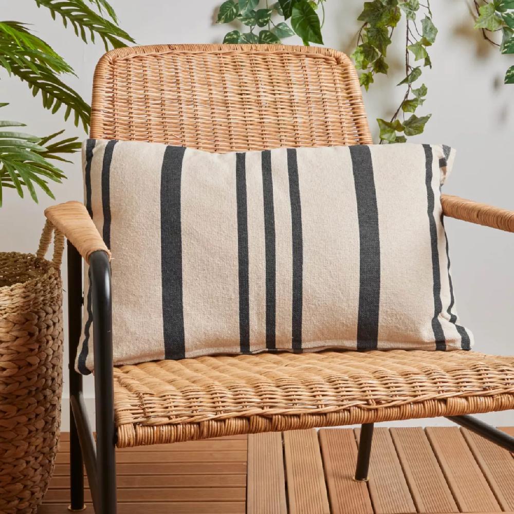 eminza Coussin extérieur rectangulaire (40 x 60 cm) Nautira Gris ardoise