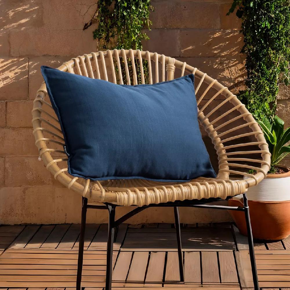 eminza Coussin extérieur rectangulaire (40 x 60 cm) Sunset Bleu nuit